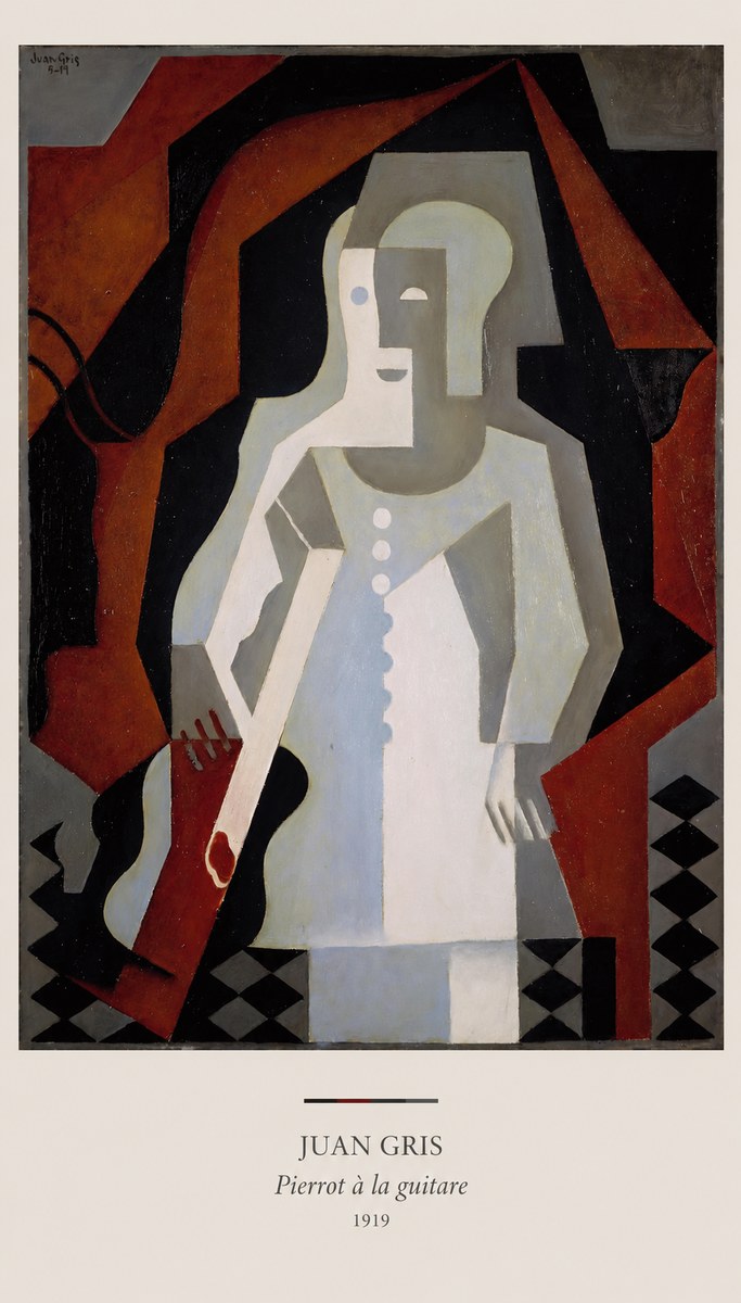 Juan Gris Pierrot À La Guitare No6 - Juliste