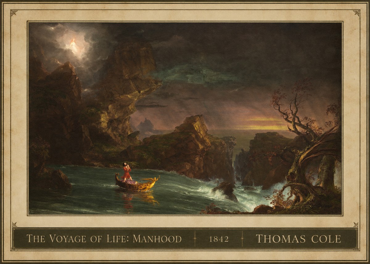Thomas Cole The Voyage of Life: Manhood III No1 - Juliste