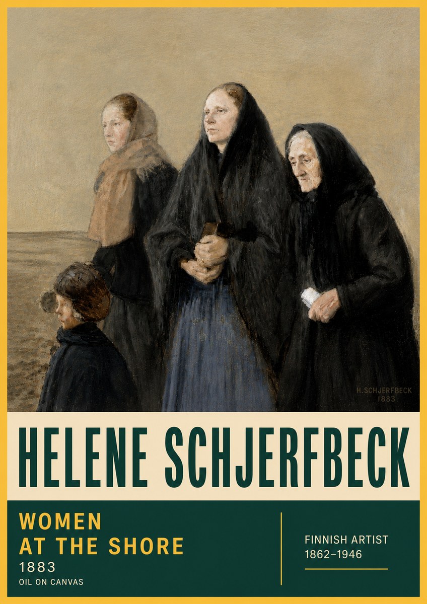 Helene Schjerfbeck Women at the Shore No6 - Juliste