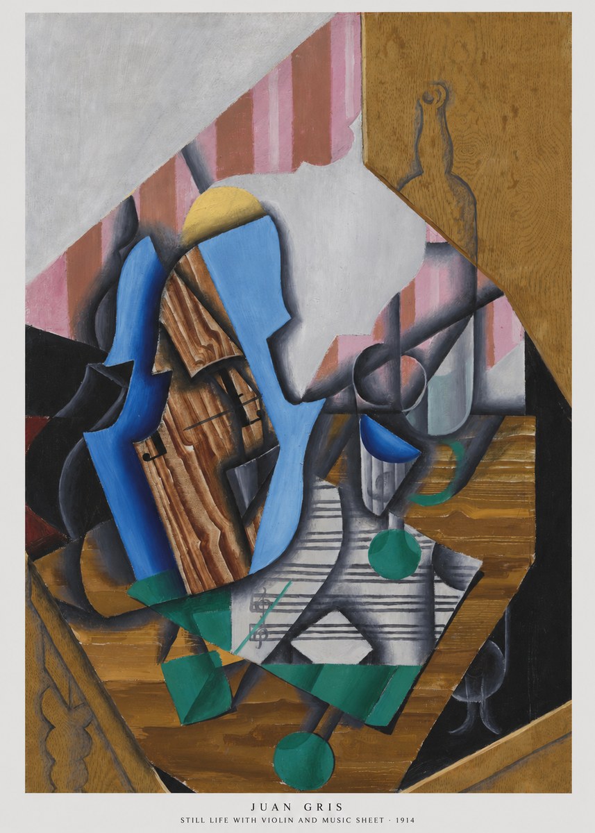Juan Gris Still Life with Violin and Music Sheet No6 - Juliste