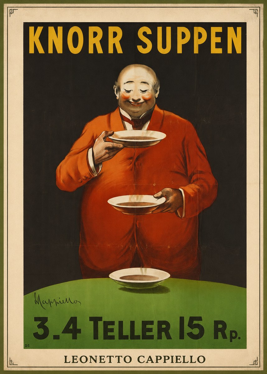 Leonetto Cappiello Knorr Suppen No3 - Juliste