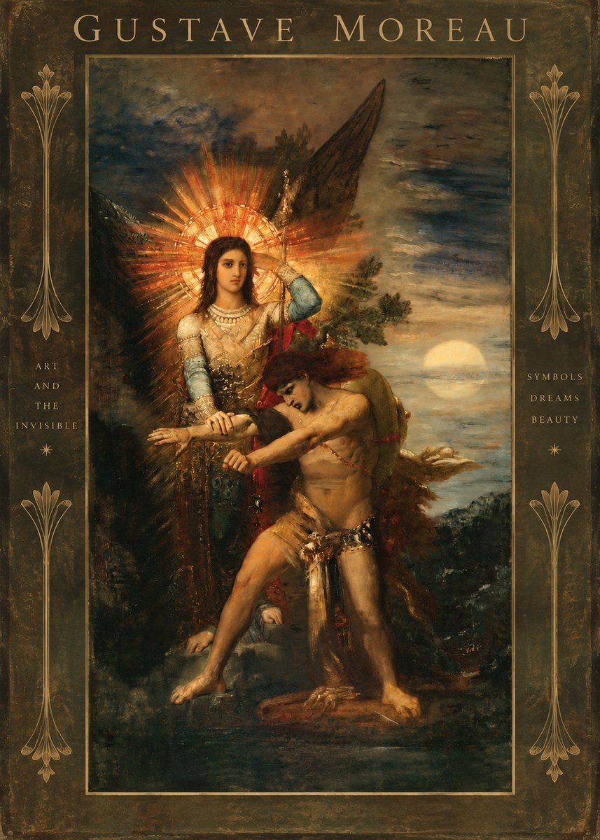 Gustave Moreau The Archangel Michael No2 - Juliste