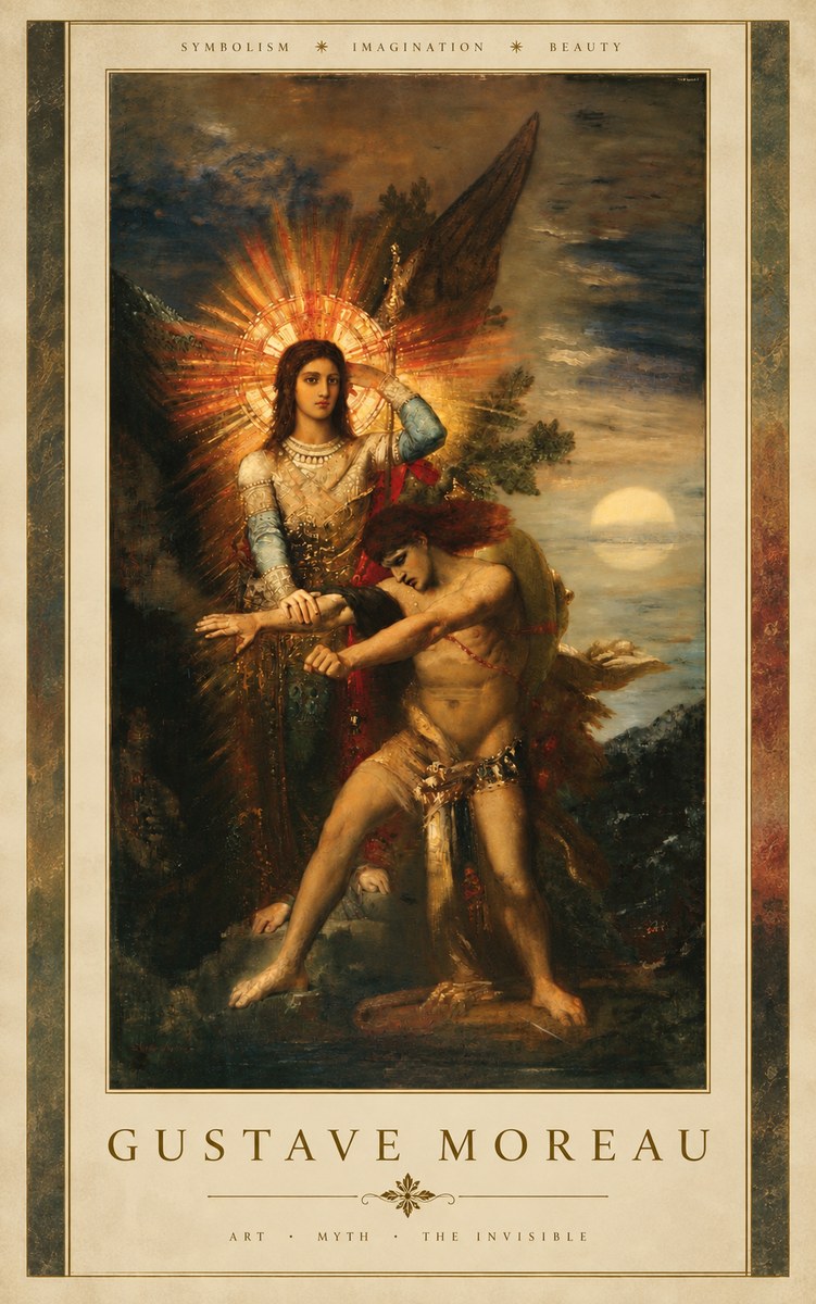 Gustave Moreau The Archangel Michael No3 - Juliste