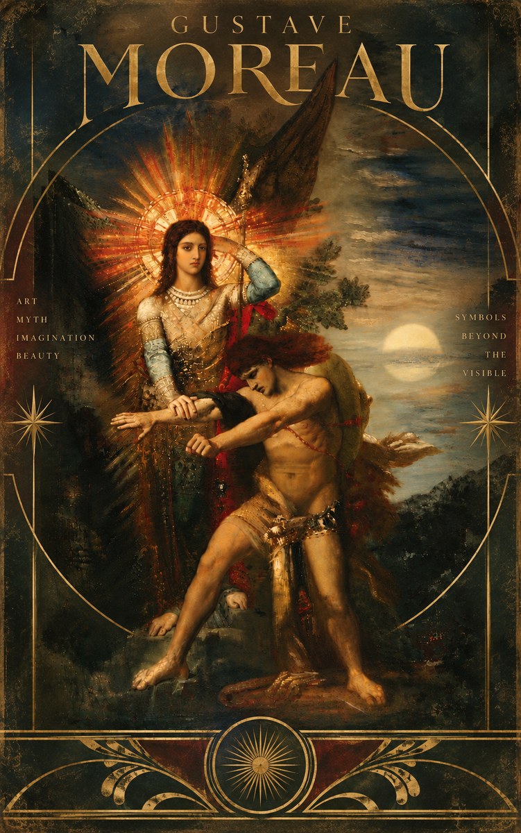 Gustave Moreau The Archangel Michael No6 - Juliste