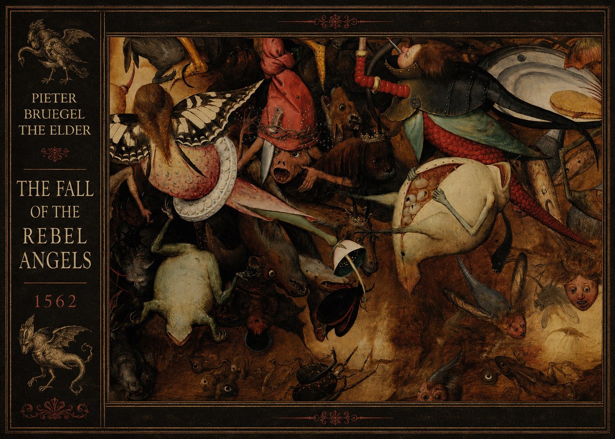 Pieter Bruegel The Fall of the Rebel Angels V No2 - Juliste