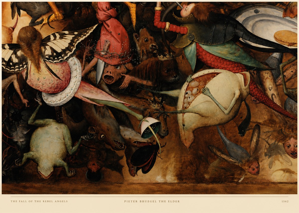 Pieter Bruegel The Fall of the Rebel Angels V No6 - Juliste