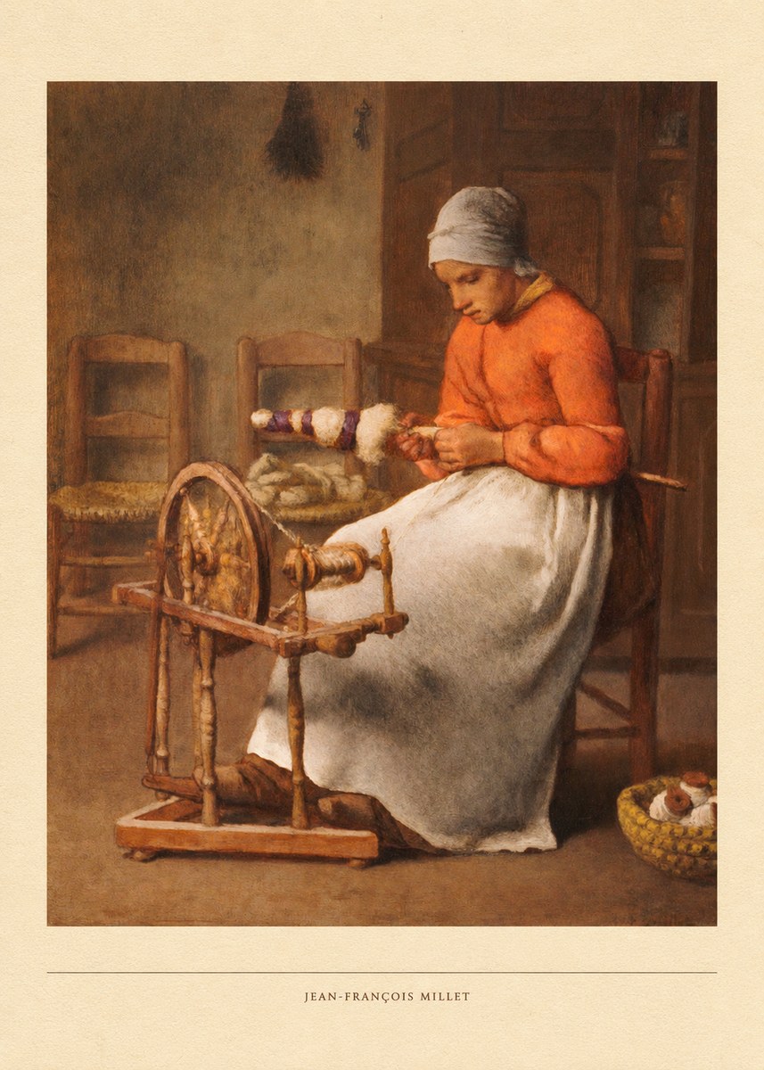 Jean-François Millet Woman Spinning No5 - Juliste