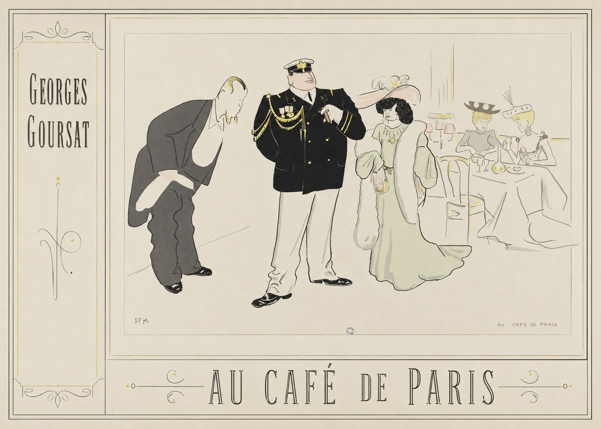 Georges Goursat Au Café De Paris No2 - Juliste