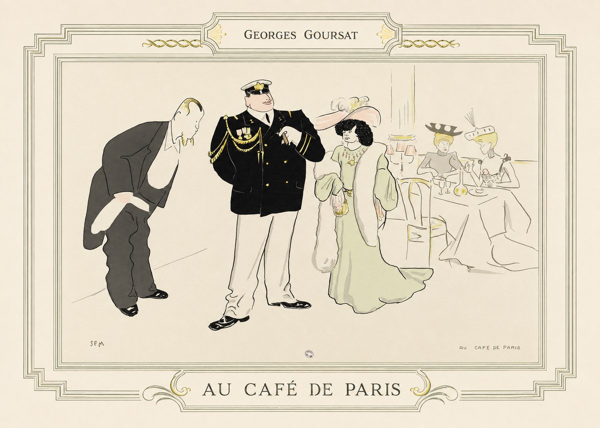 Georges Goursat Au Café De Paris No6 - Juliste
