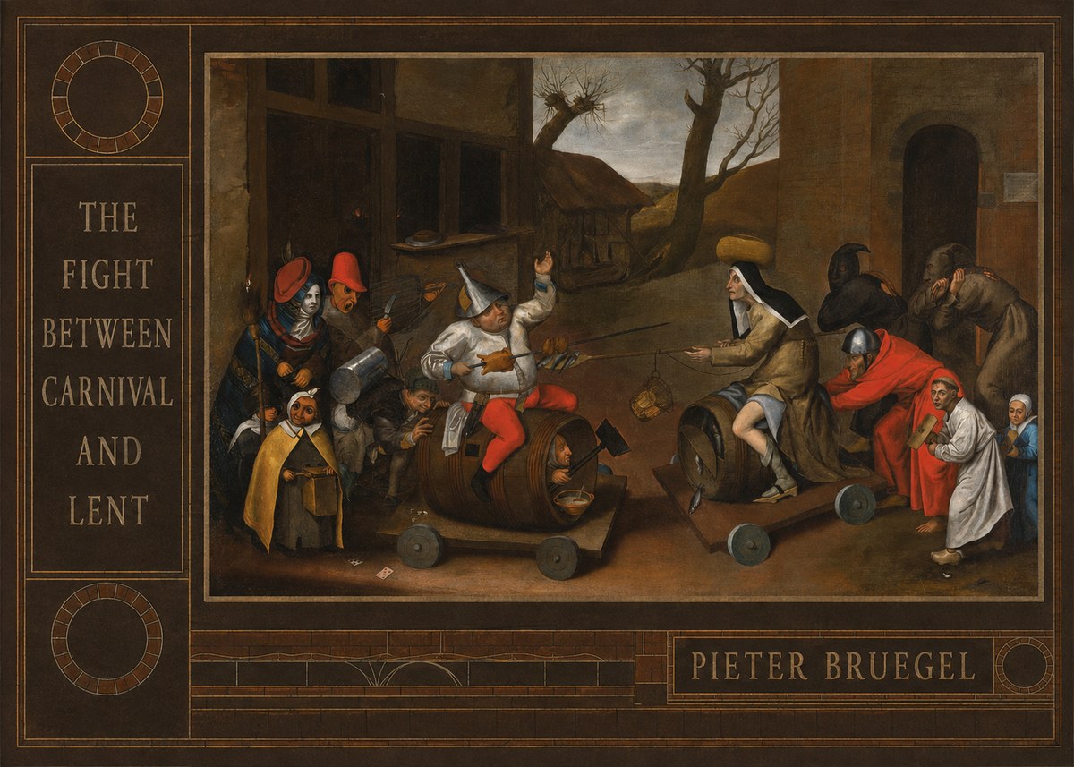 Pieter Bruegel The Fight Between Carnival and Lent IV No3 - Juliste