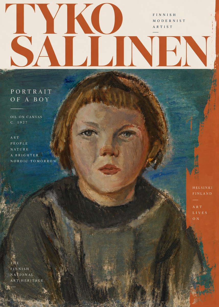 Tyko Sallinen Portrait of a Boy No3 - Juliste