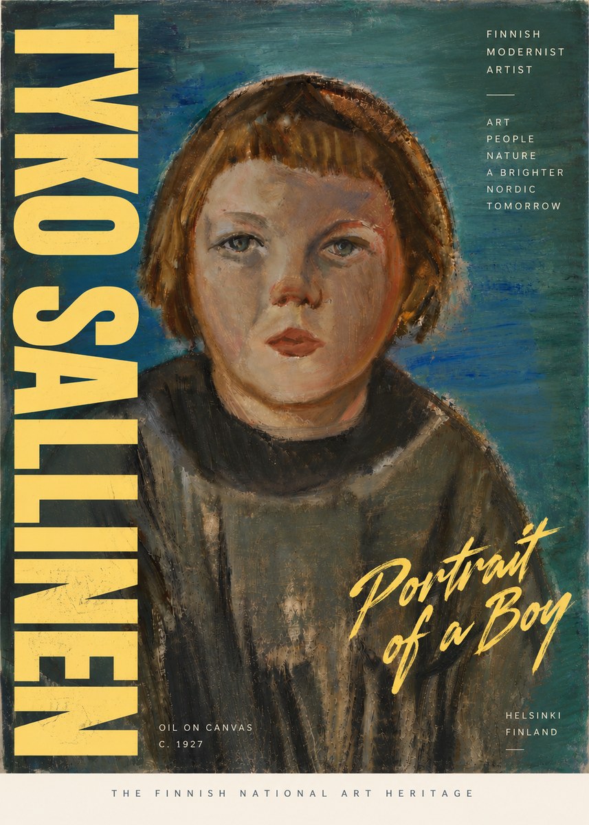 Tyko Sallinen Portrait of a Boy No5 - Juliste