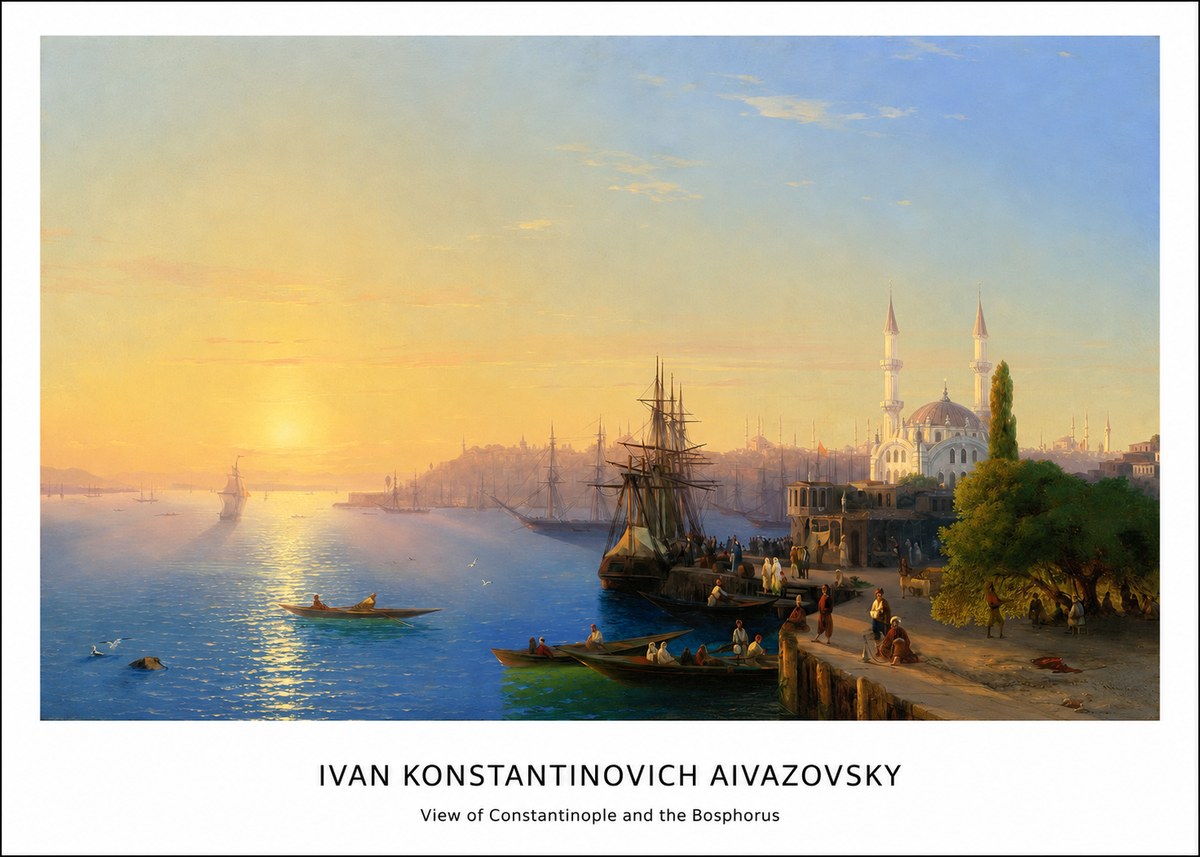 Ivan Konstantinovich Aivazovsky View of Constantinople and the Bosphorus No5 - Juliste