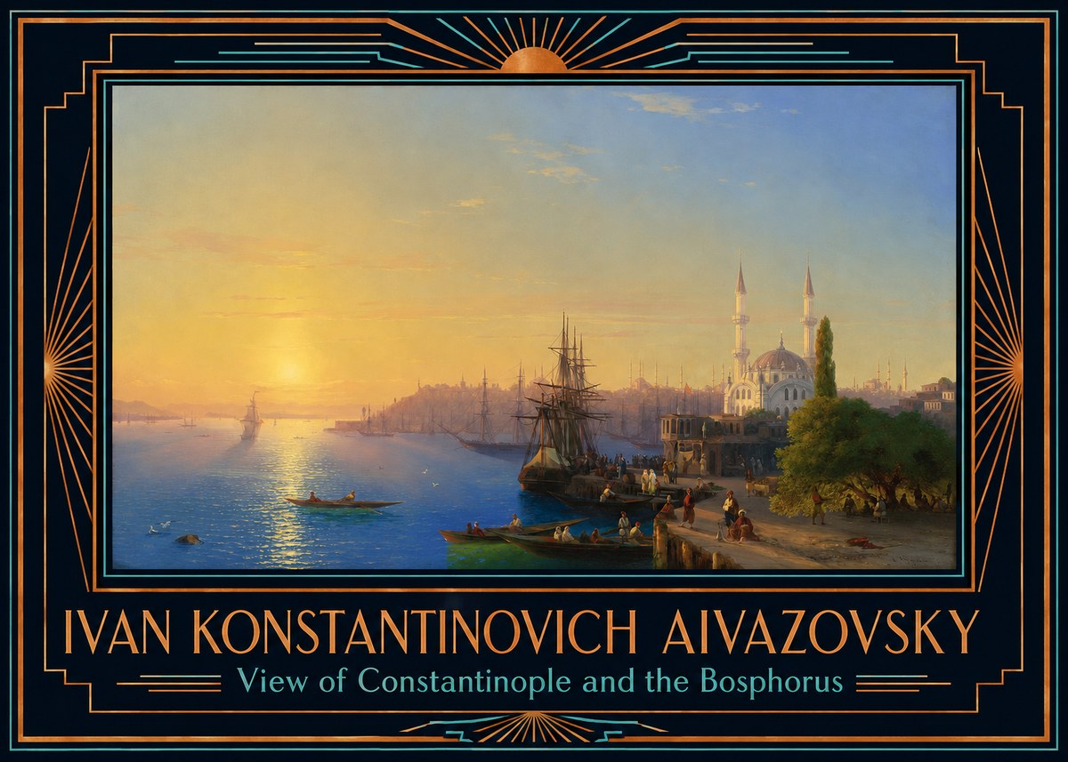 Ivan Konstantinovich Aivazovsky View of Constantinople and the Bosphorus No6 - Juliste
