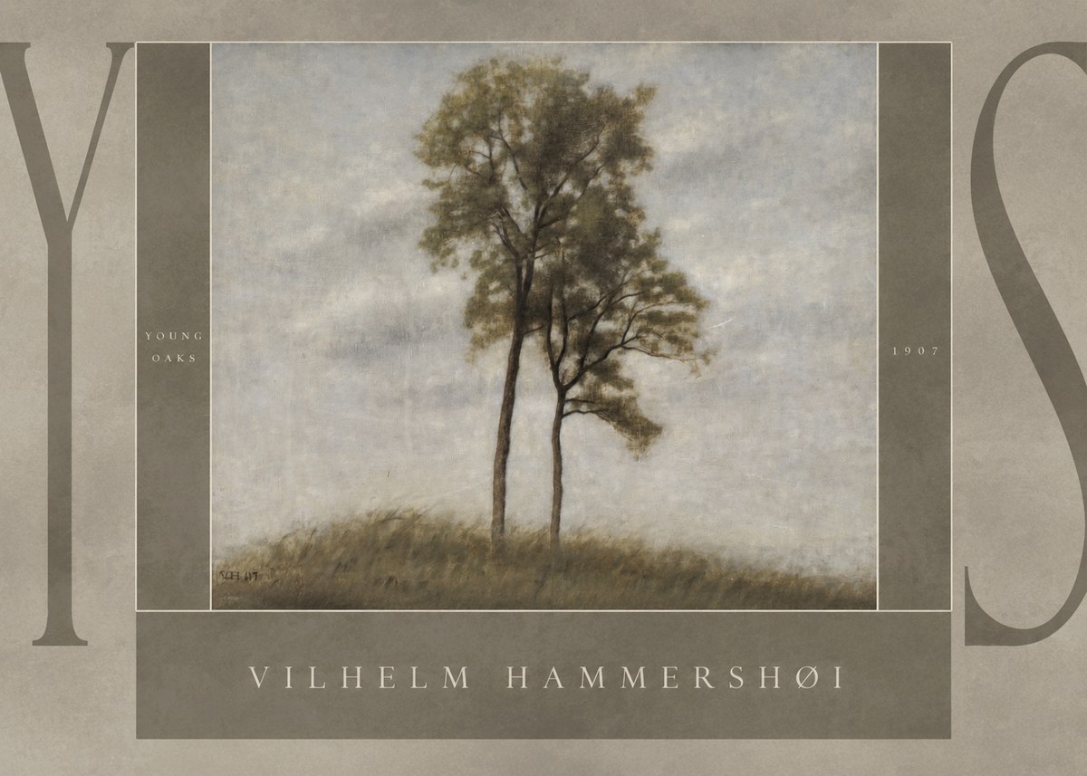 Vilhelm Hammershøi Young Oaks No5 - Juliste