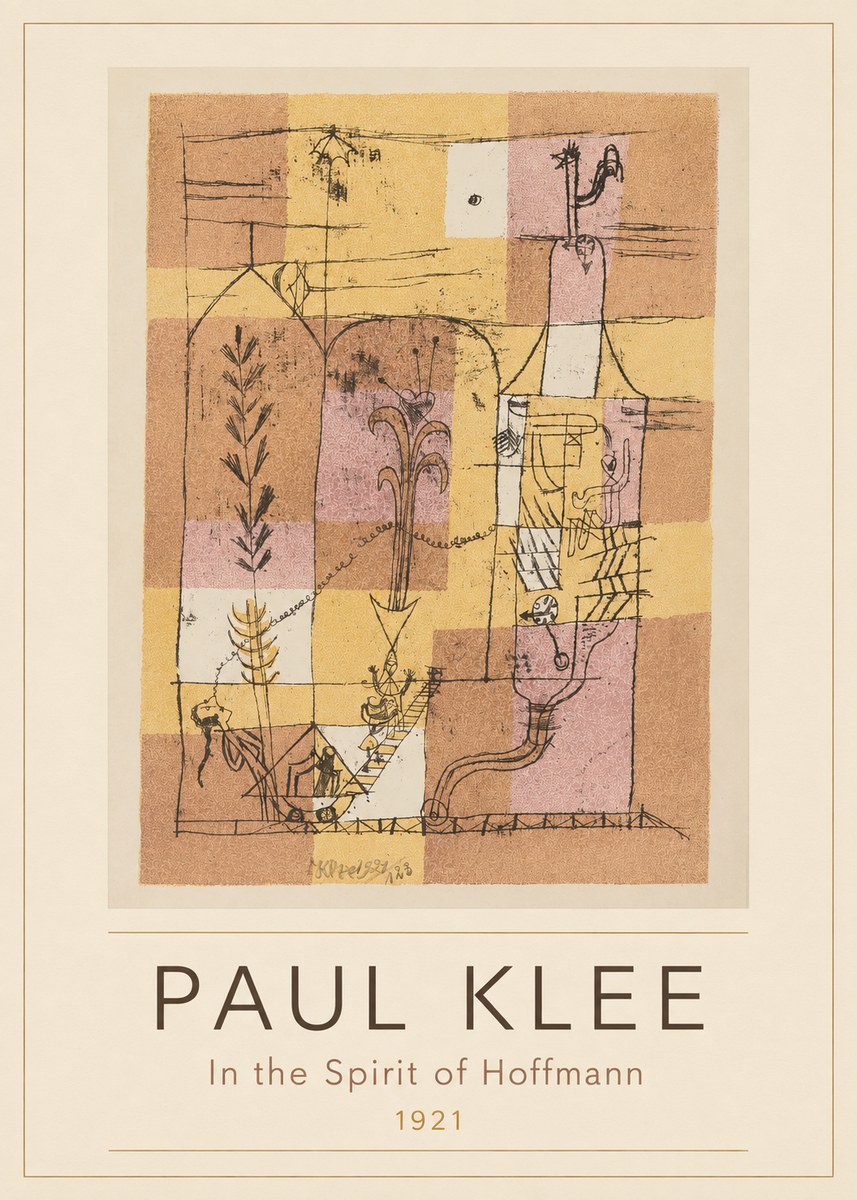 Paul Klee In the Spirit of Hoffmann No3 - Juliste
