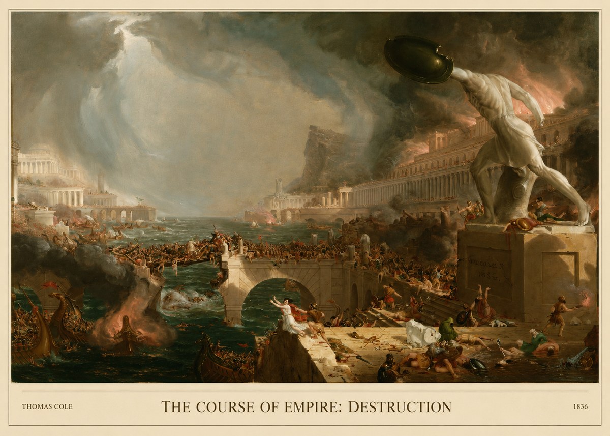 Thomas Cole The Course of Empire: Destruction No5 - Juliste