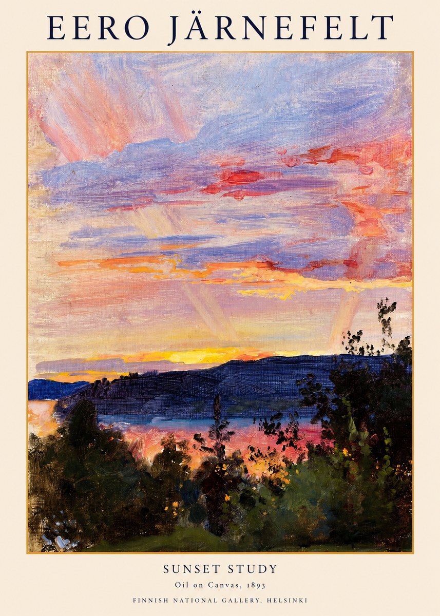 Eero Järnefelt Sunset Study No1 - Juliste