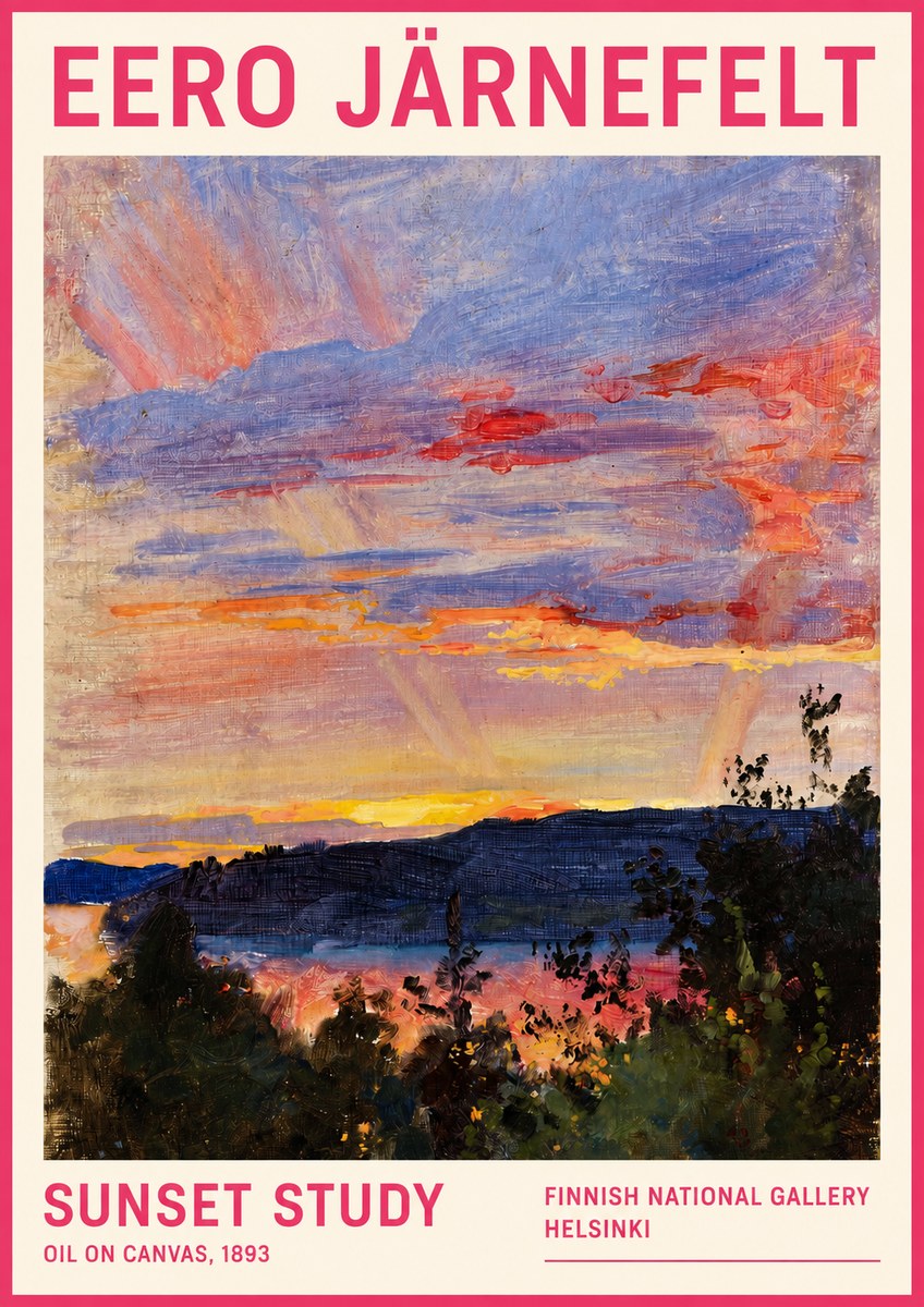 Eero Järnefelt Sunset Study No2 - Juliste