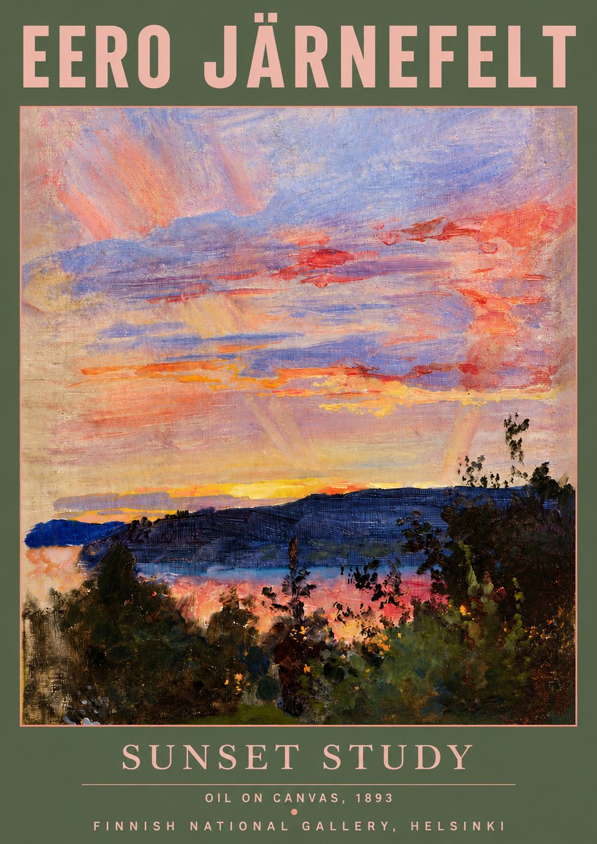 Eero Järnefelt Sunset Study No4 - Juliste