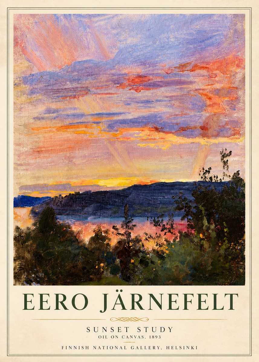 Eero Järnefelt Sunset Study No6 - Juliste