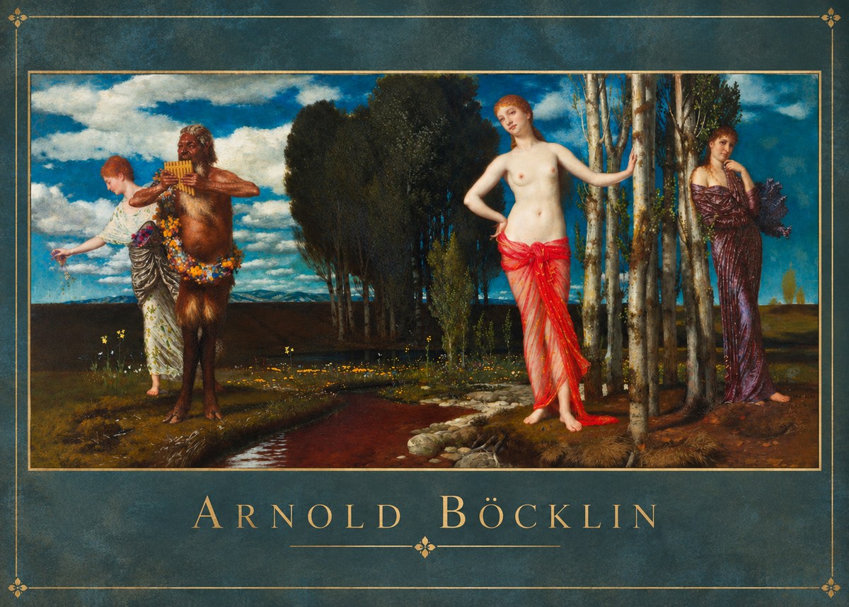 Arnold Böcklin Spring Evening No2 - Juliste