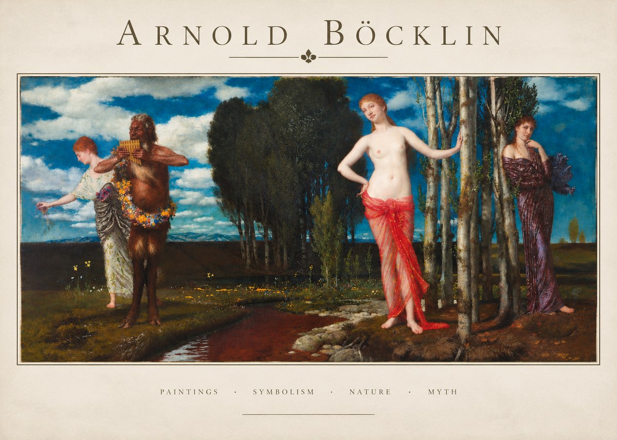 Arnold Böcklin Spring Evening No3 - Juliste