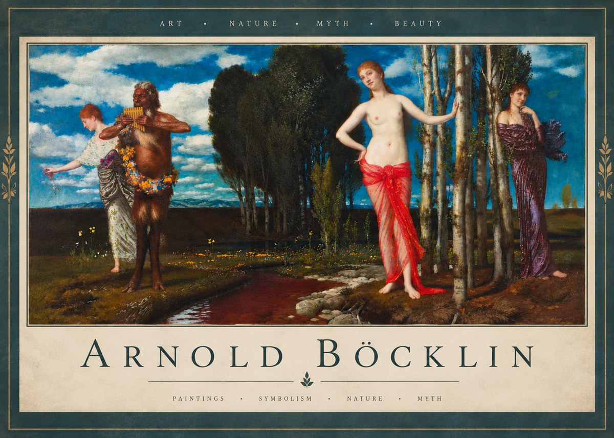 Arnold Böcklin Spring Evening No5 - Juliste