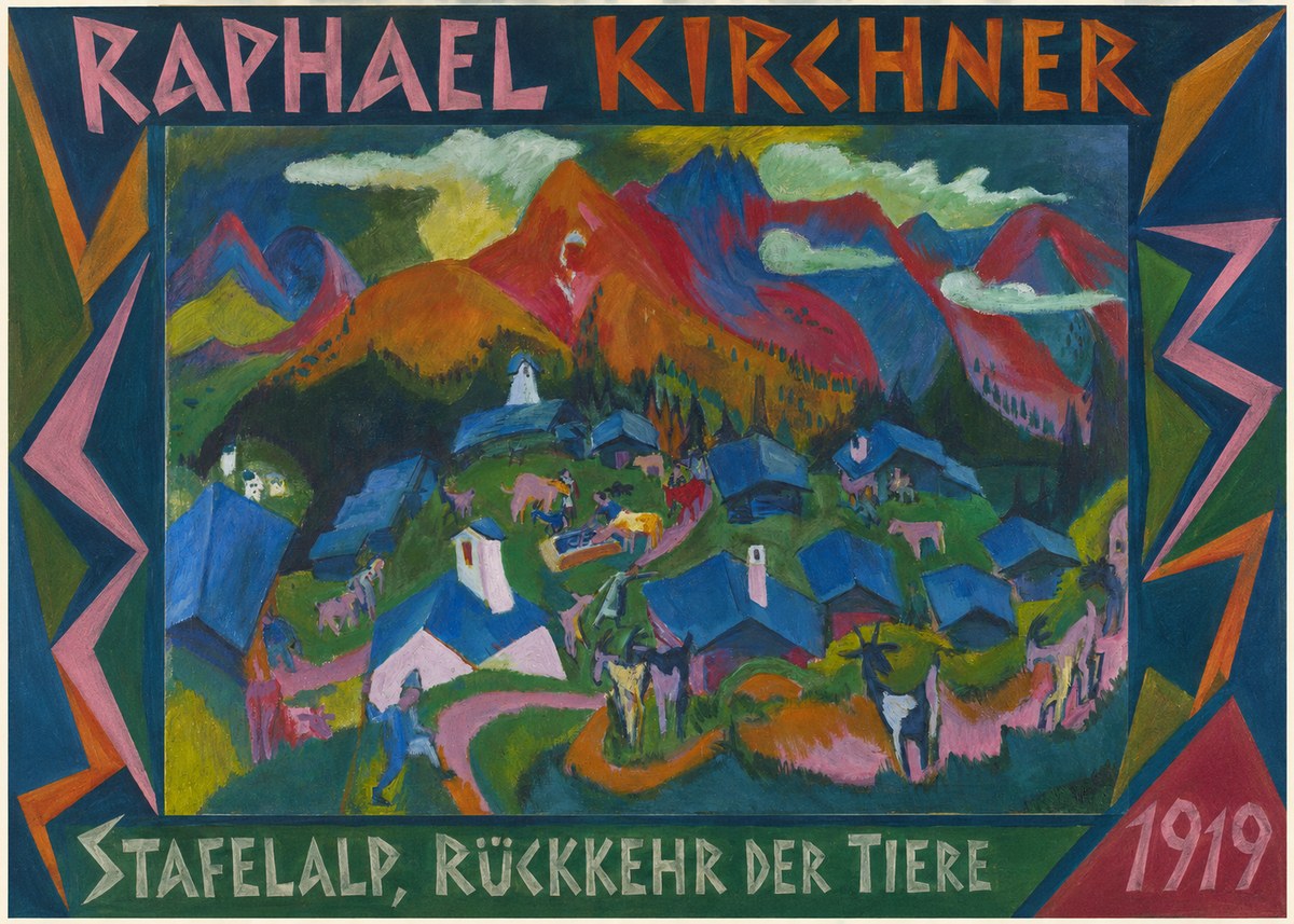 Raphael Kirchner Stafelalp, Rückkehr Der Tiere No2 - Juliste