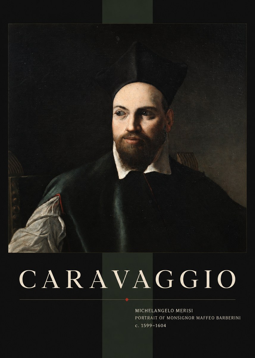 Michelangelo Merisi da Caravaggio Portrait of Monsignor Maffeo Barberini No4 - Juliste