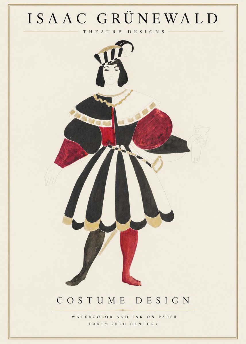 Isaac Grünewald Costume Design XI No1 - Juliste