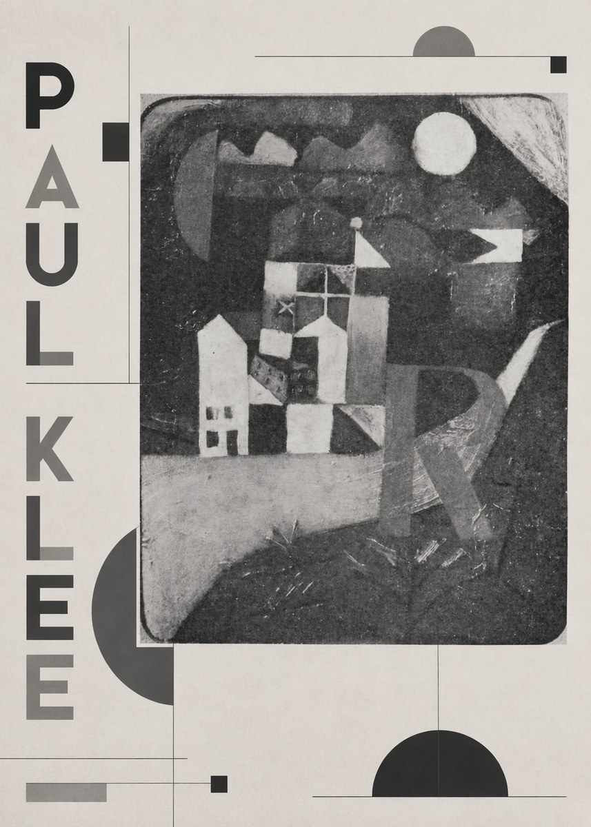 Paul Klee Village in the Mountains No2 - Juliste