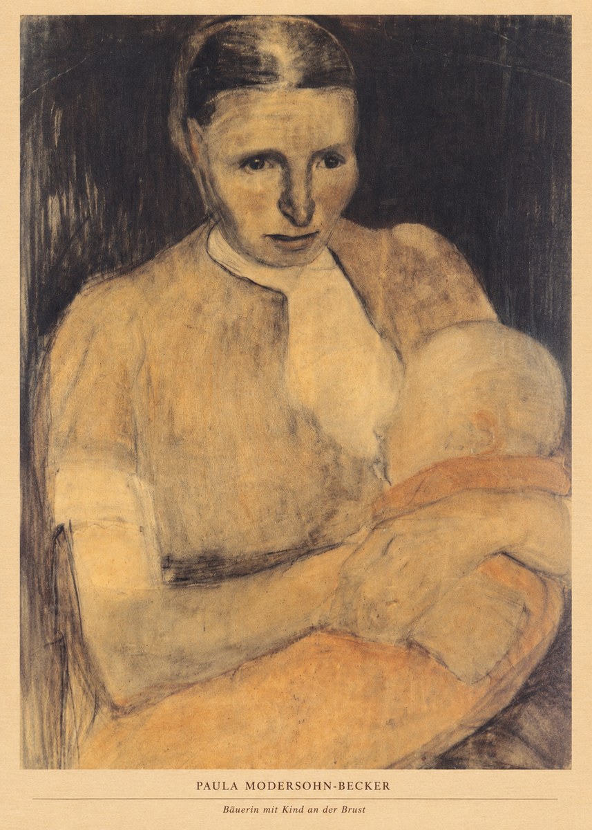 Paula Modersohn-Becker Bäuerin Mit Kind an Der Brust No6 - Juliste