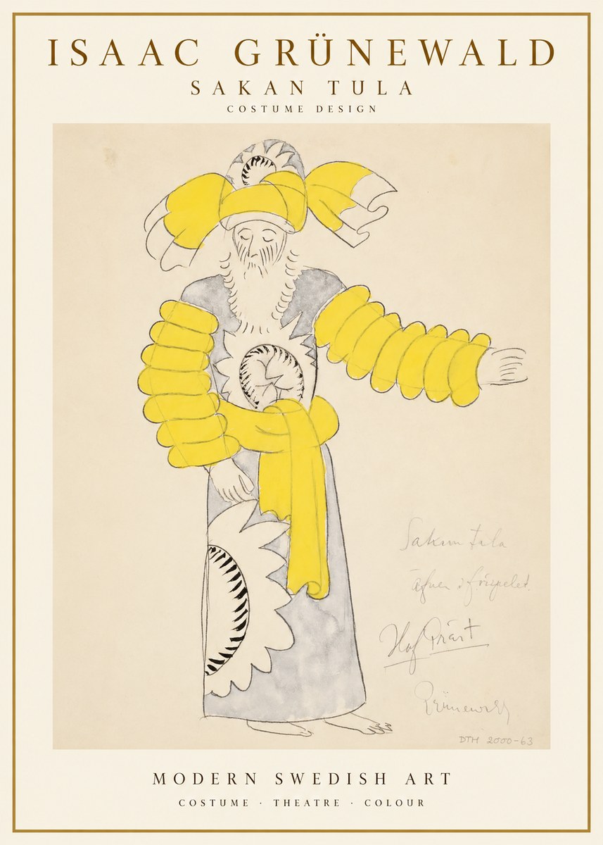 Isaac Grünewald Sakan Tula - Costume Design No1 - Juliste