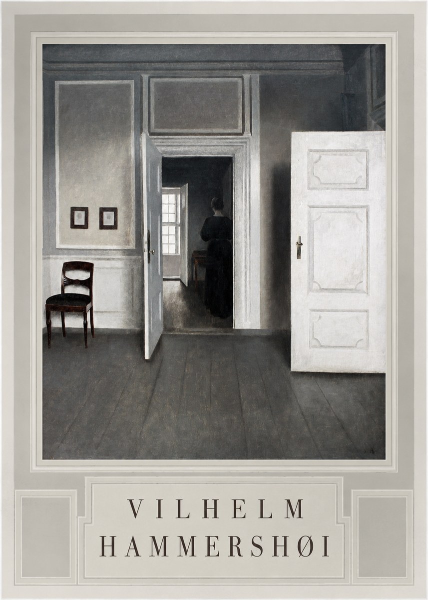 Vilhelm Hammershøi Interior with a Woman Seen from Behind No3 - Juliste