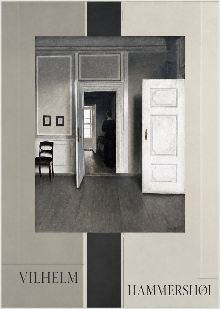 Vilhelm Hammershøi Interior with a Woman Seen from Behind No4 - Juliste