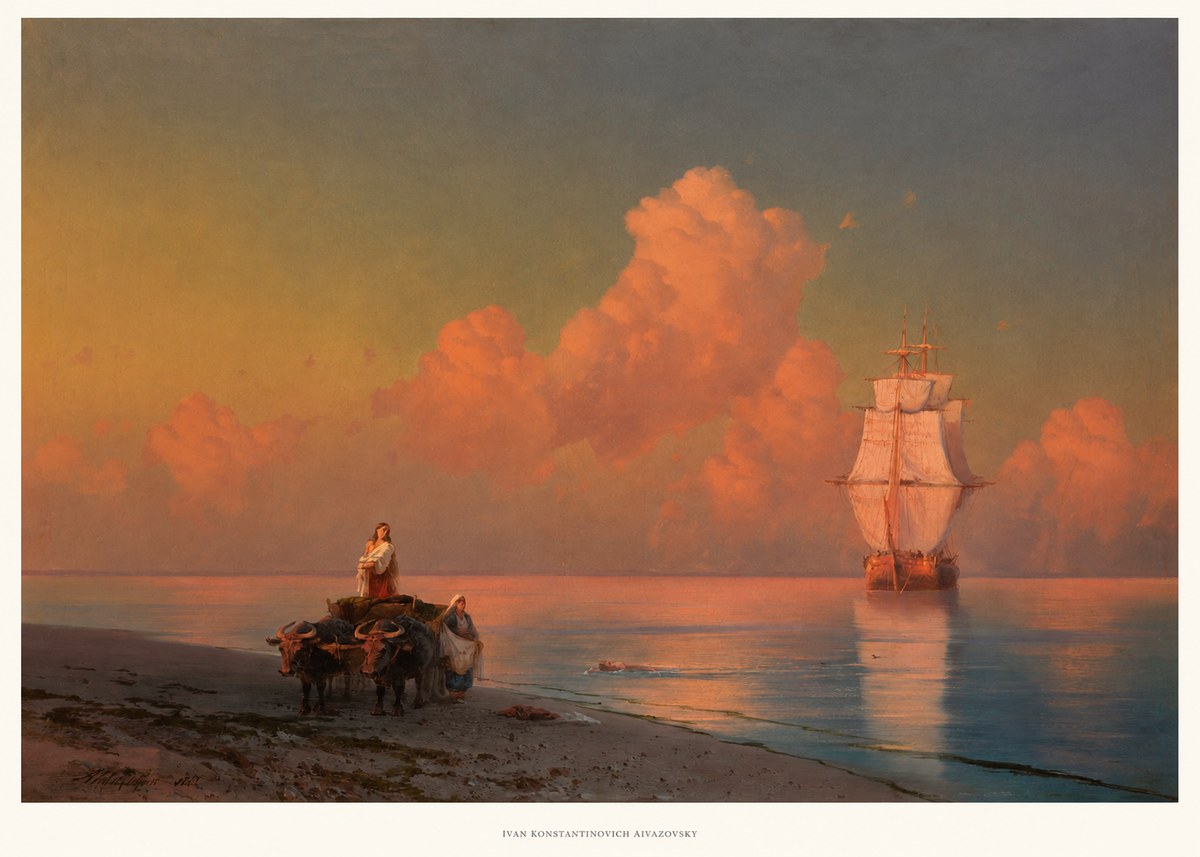 Ivan Konstantinovich Aivazovsky Sunset at Sea No5 - Juliste