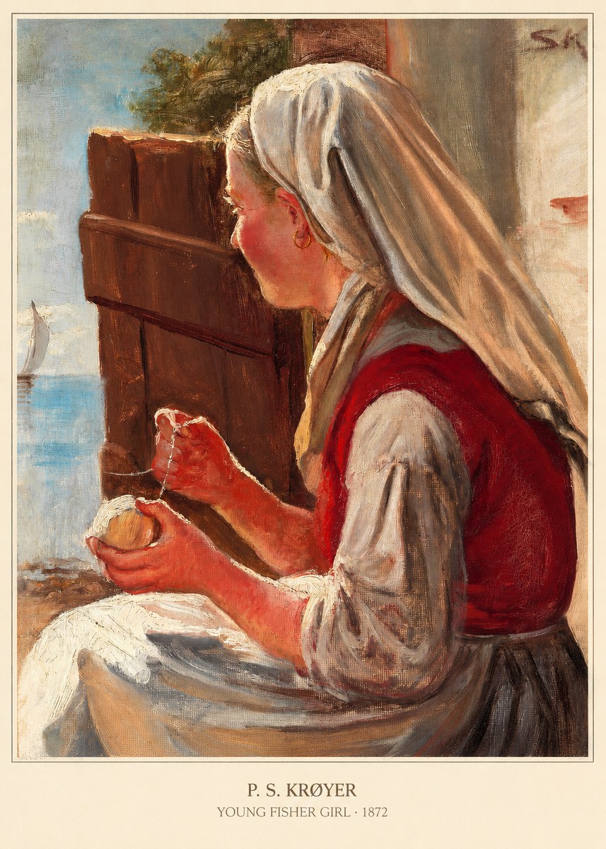 P.S. Krøyer Young Fisher Girl No5 - Juliste