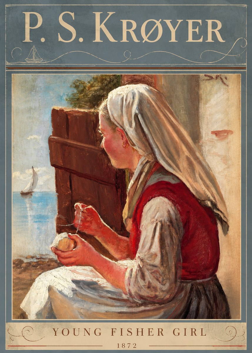 P.S. Krøyer Young Fisher Girl No6 - Juliste