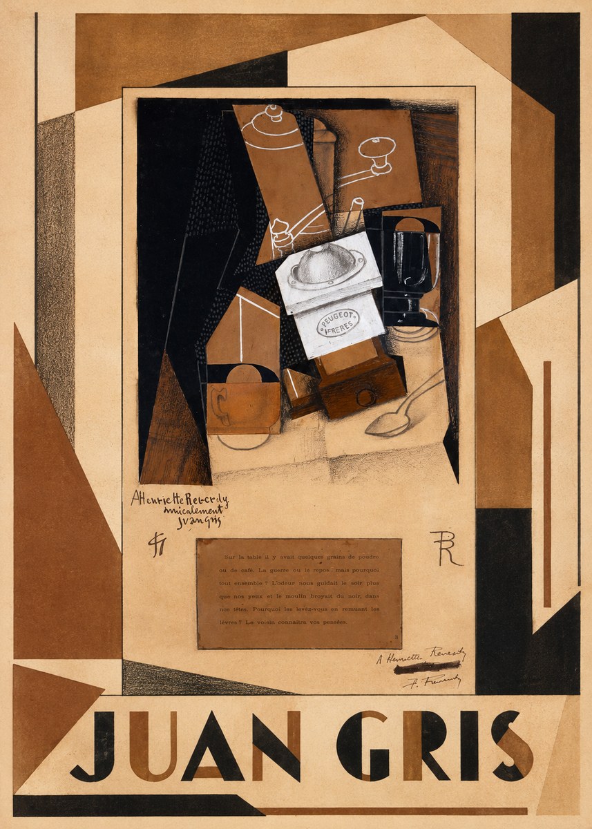Juan Gris Still Life with Coffee Grinder II No1 - Juliste