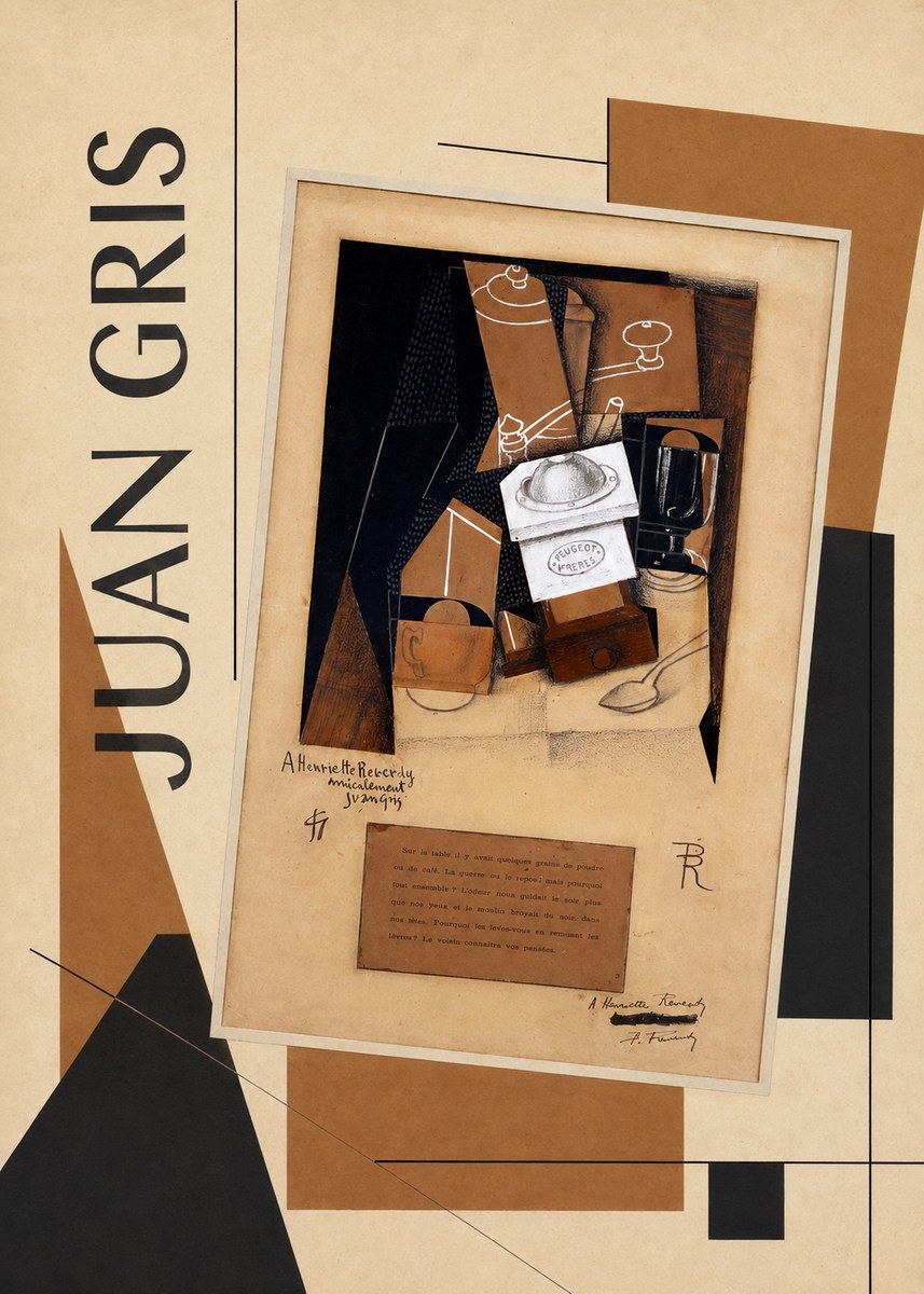 Juan Gris Still Life with Coffee Grinder II No2 - Juliste