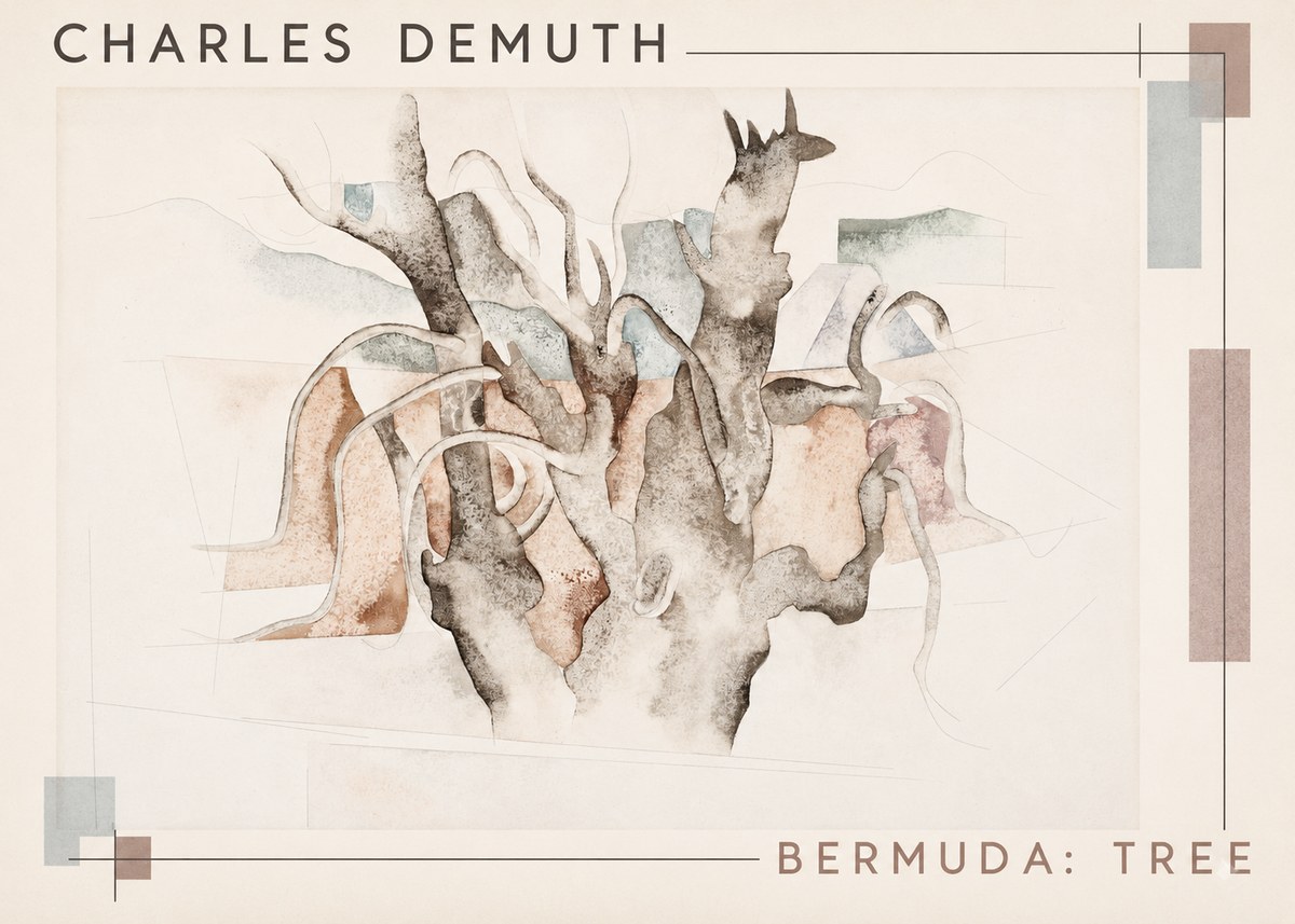 Charles Demuth Bermuda: Tree No2 - Juliste