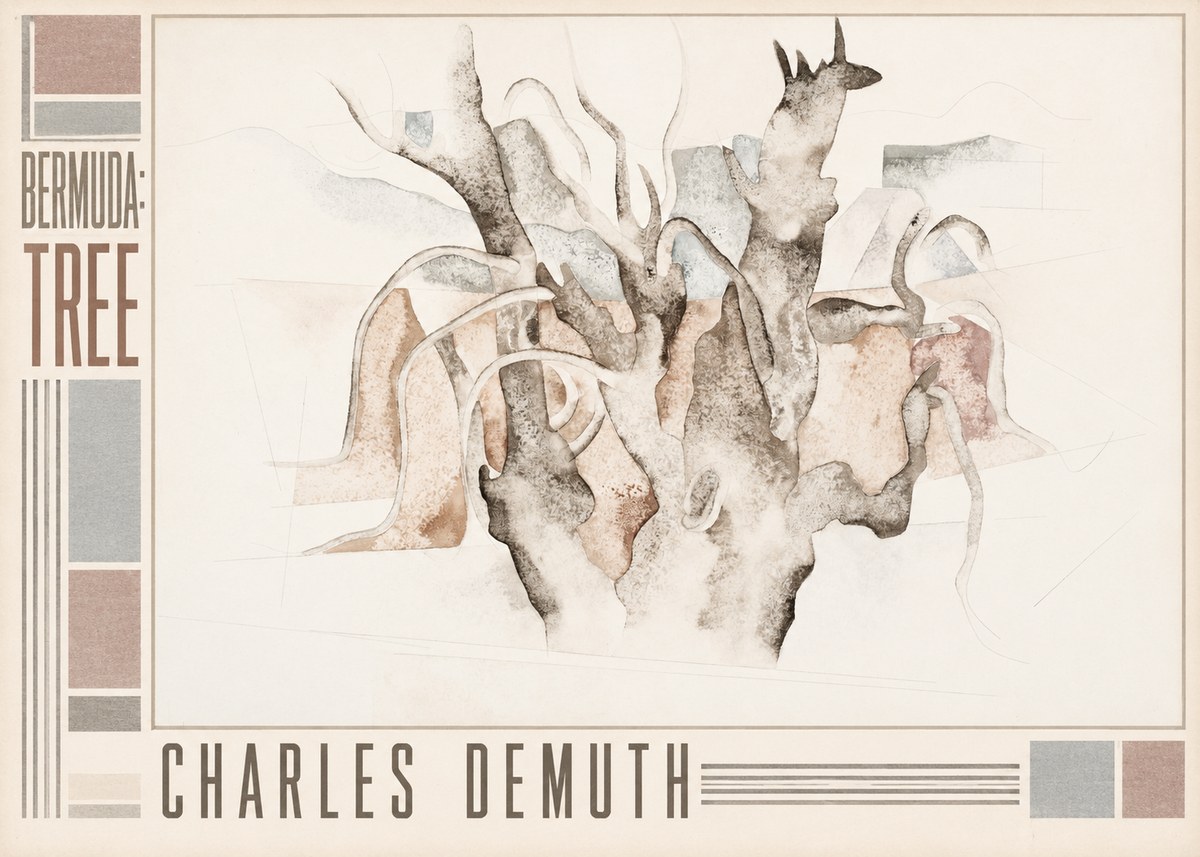 Charles Demuth Bermuda: Tree No5 - Juliste
