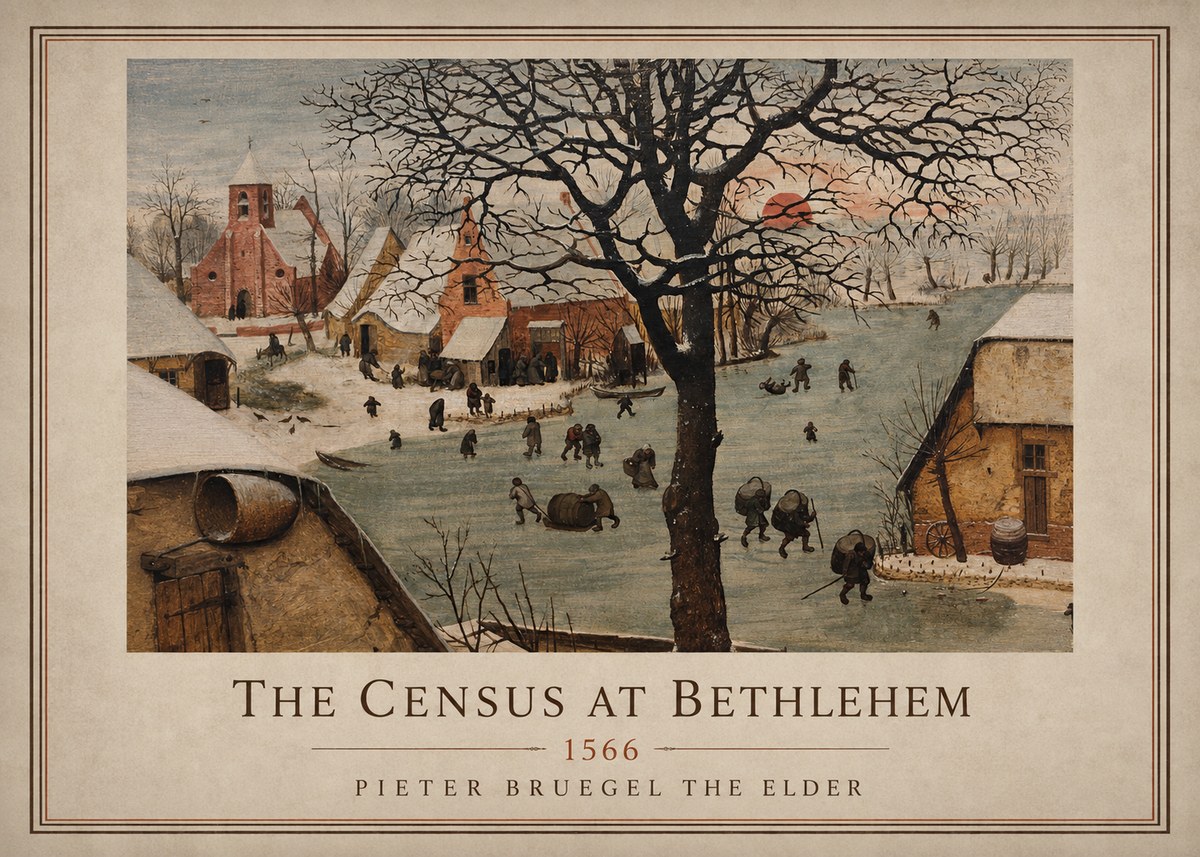 Pieter Bruegel The Census at Bethlehem V No4 - Juliste