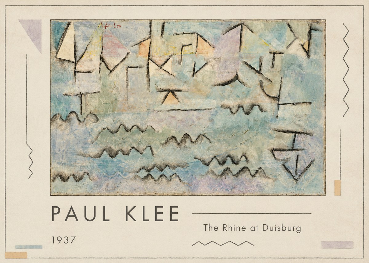 Paul Klee The Rhine at Duisburg No1 - Juliste