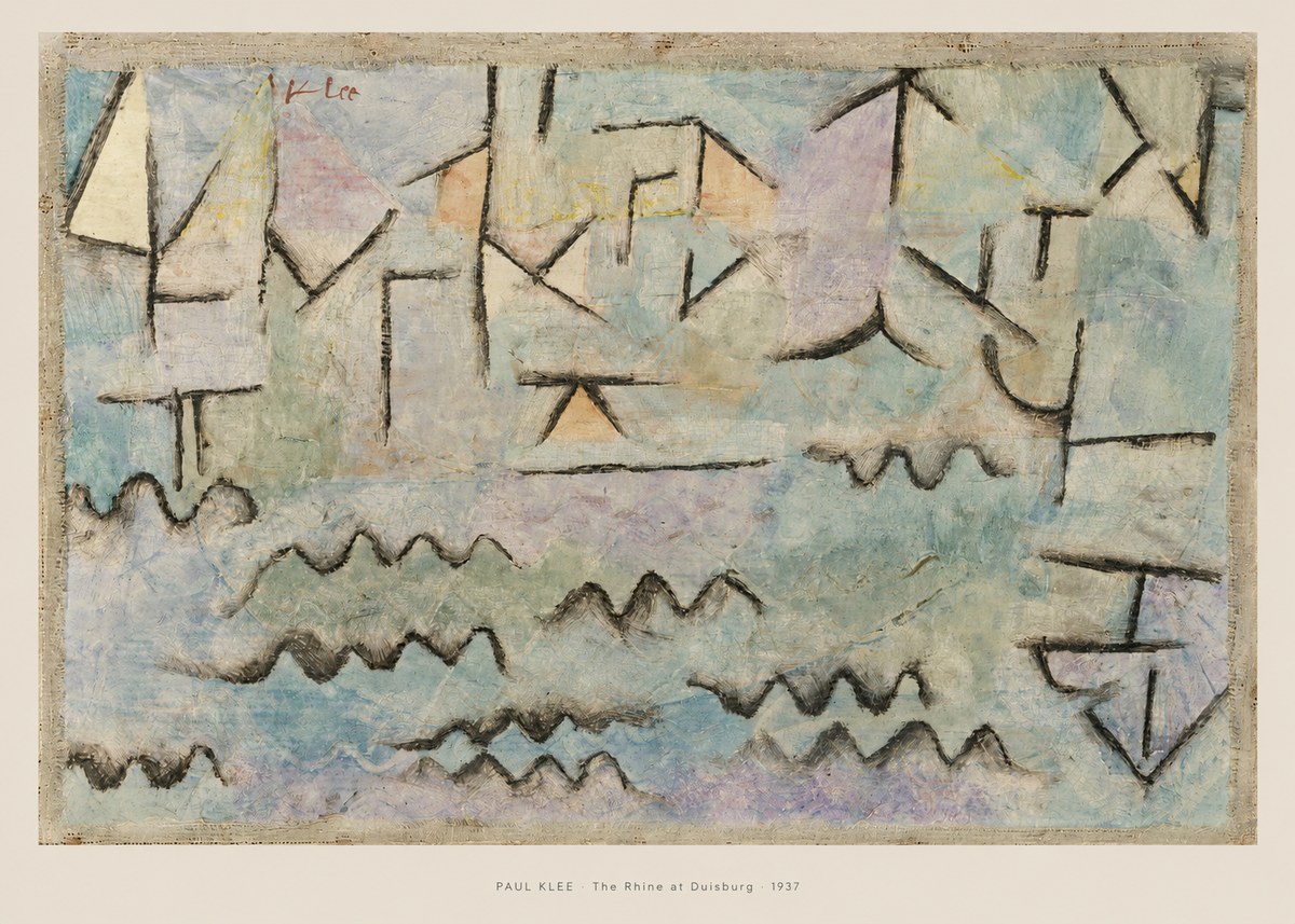 Paul Klee The Rhine at Duisburg No6 - Juliste