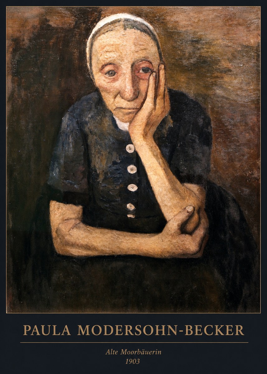 Paula Modersohn-Becker Alte Moorbäuerin No6 - Juliste