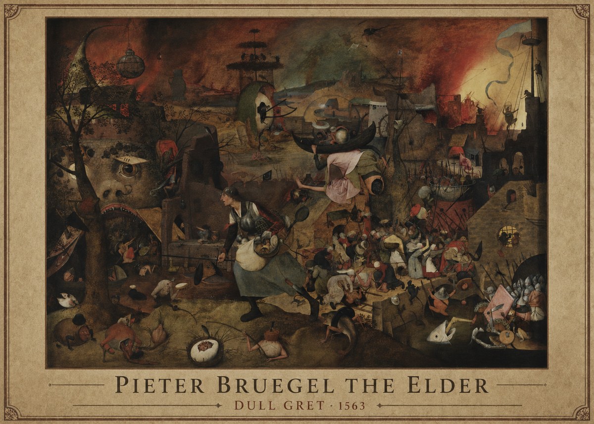 Pieter Bruegel Dull Gret III No1 - Juliste