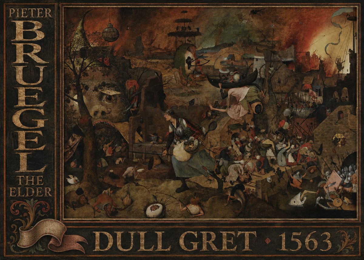 Pieter Bruegel Dull Gret III No3 - Juliste