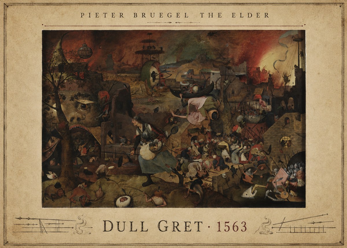 Pieter Bruegel Dull Gret III No4 - Juliste